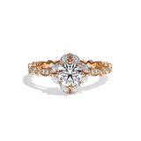 Bague solitaire épaulé or blanc - Spectaculaire