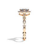 Bague solitaire épaulé or blanc - Spectaculaire