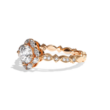 Bague solitaire épaulé or blanc - Spectaculaire