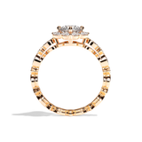 Bague solitaire épaulé or blanc - Spectaculaire