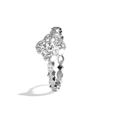Bague solitaire épaulé or blanc - Spectaculaire