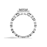 Bague solitaire épaulé or blanc - Spectaculaire