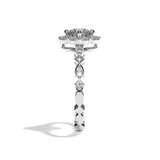 Bague solitaire épaulé or blanc - Spectaculaire