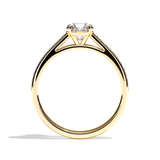 Bague solitaire pavé diamant rond or blanc - Éternelle