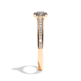 Bague solitaire pavé diamant rond or blanc - Éternelle