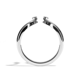 Bague toi et moi diamant navette or blanc - Sereine