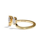 Bague toi et moi diamant navette or blanc - Sereine
