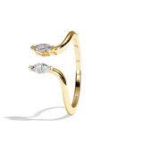 Bague toi et moi diamant navette or blanc - Sereine
