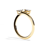 Bague toi et moi diamant navette or blanc - Vivante
