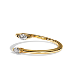 Bague toi et moi diamant navette or blanc - Vivante