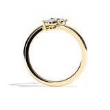Bague toi et moi diamant navette or blanc - Vivante