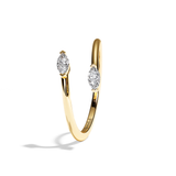 Bague toi et moi diamant navette or blanc - Vivante