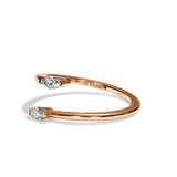Bague toi et moi diamant navette or blanc - Vivante