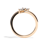 Bague toi et moi diamant navette or blanc - Vivante
