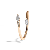 Bague toi et moi diamant navette or blanc - Vivante