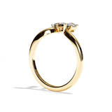 Bague toi et moi diamant ovale or blanc - Sereine