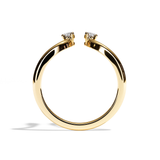 Bague toi et moi diamant ovale or blanc - Sereine