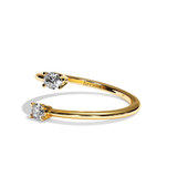 Bague toi et moi diamant ovale or blanc - Vivante