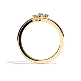 Bague toi et moi diamant ovale or blanc - Vivante