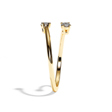 Bague toi et moi diamant ovale or blanc - Vivante