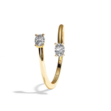 Bague toi et moi diamant ovale or blanc - Vivante