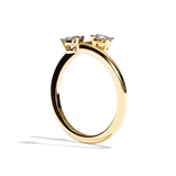 Bague toi et moi diamant ovale or blanc - Vivante