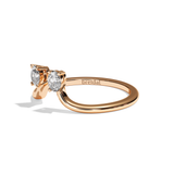 Bague toi et moi diamant ovale or blanc - Sereine