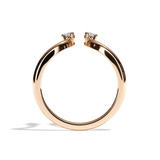 Bague toi et moi diamant ovale or blanc - Sereine