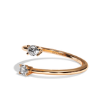 Bague toi et moi diamant ovale or blanc - Vivante