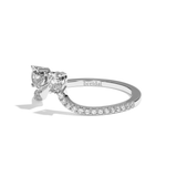Bague toi et moi diamant ovale or jaune - Sereine pavée