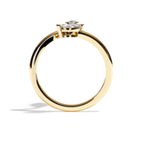 Bague toi et moi diamant poire / navette or blanc - Digne halo