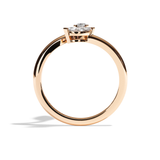 Bague toi et moi diamant poire / navette or blanc - Digne halo