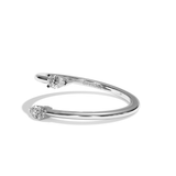 Bague toi et moi diamant poire platine - Vivante