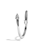 Bague toi et moi diamant poire platine - Vivante