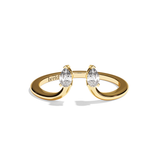 Bague toi et moi diamant poire or blanc - Sereine