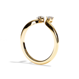 Bague toi et moi diamant poire or blanc - Sereine