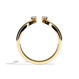 Bague toi et moi diamant poire or blanc - Sereine