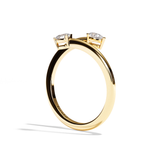 Bague toi et moi diamant poire platine - Vivante