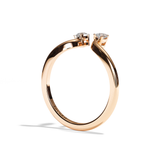 Bague toi et moi diamant poire or blanc - Sereine