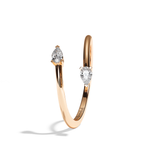 Bague toi et moi diamant poire platine - Vivante