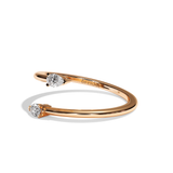 Bague toi et moi diamant poire platine - Vivante