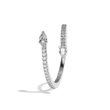 Bague toi et moi diamant poire or rose - Vivante pavée