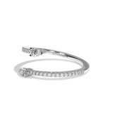 Bague toi et moi diamant poire or rose - Vivante pavée