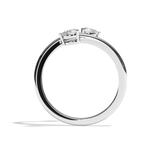Bague toi et moi diamant poire platine - Vivante