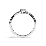 Bague toi et moi ovale et radiant platine - Assidue