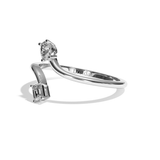 Bague toi et moi ovale et radiant platine - Assidue