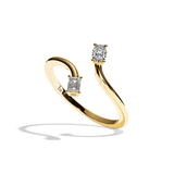 Bague toi et moi ovale et radiant platine - Assidue
