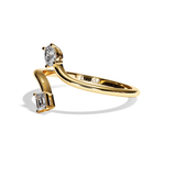 Bague toi et moi ovale et radiant platine - Assidue