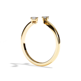 Bague toi et moi ovale et radiant platine - Assidue