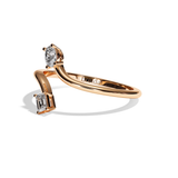 Bague toi et moi ovale et radiant platine - Assidue